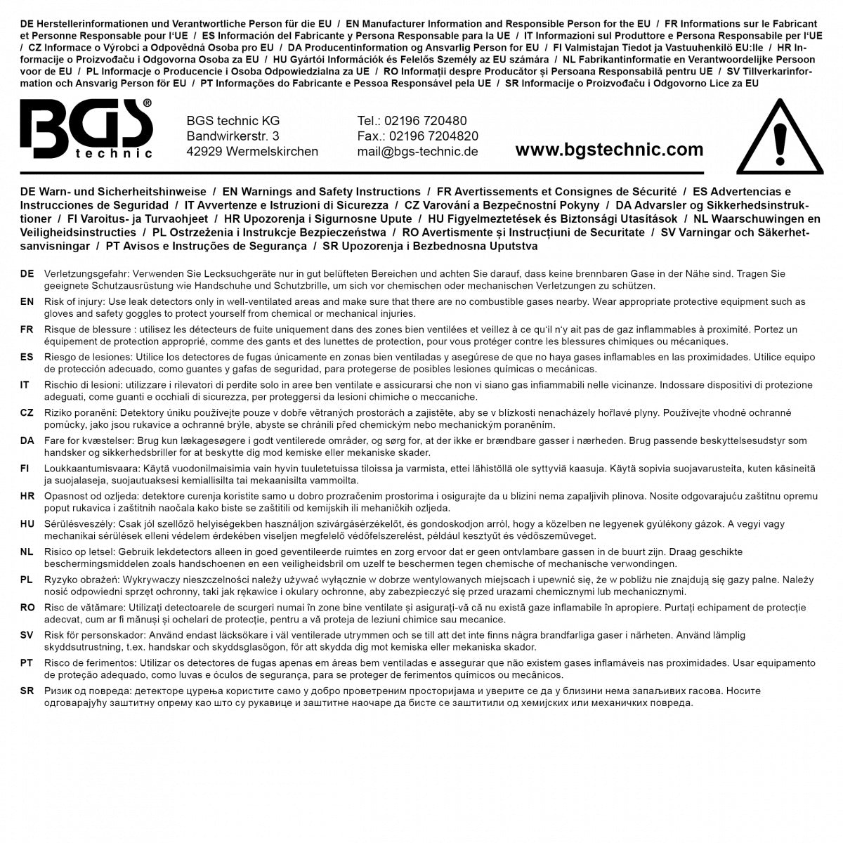 SMOKE LEAK DETECTOR (74555B)
