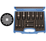 IMPACT SOCKET SET GEAR LOCK | 12.5 MM (1/2") DRIVE | 10 - 32 MM | 14 PCS. (5209)