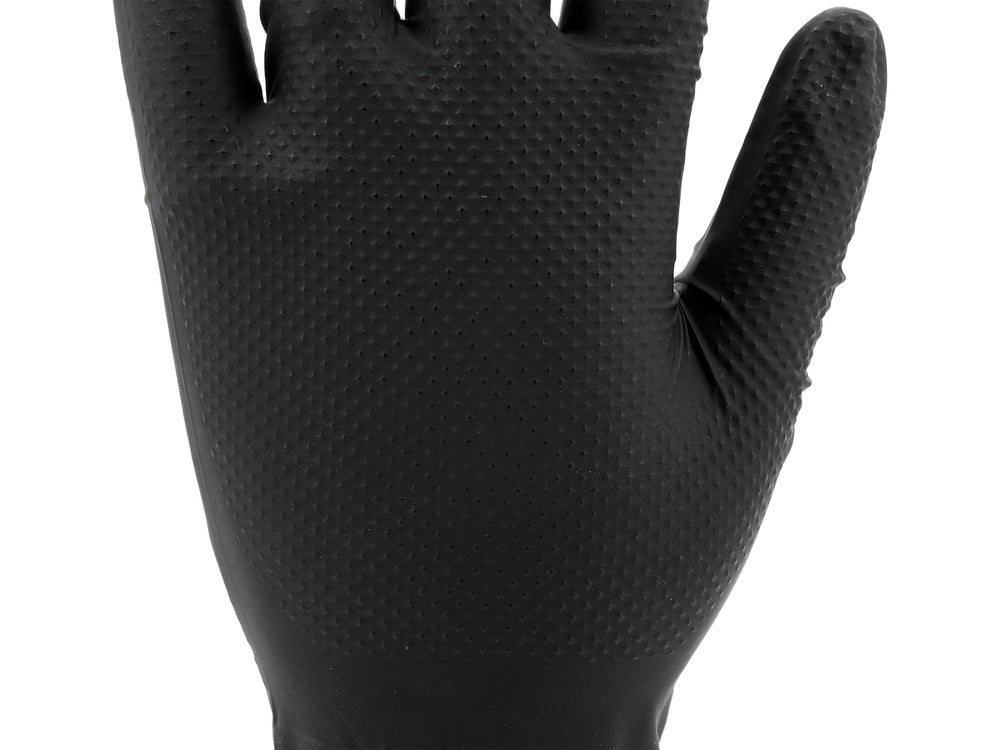 DISPOSABLE NITRILE DIAMOND TEXTURE GLOVES 50PCS SIZE: M (8) (YT-74741)