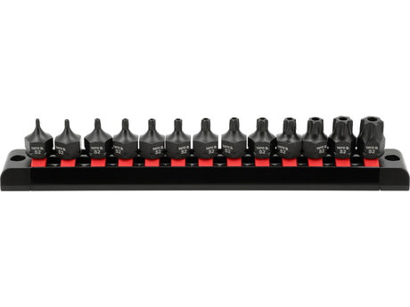 IMPACT SOCKETS WITH TORX HOLES | T10 - T70 | 3/8" | 13 PCS (YT-10668)