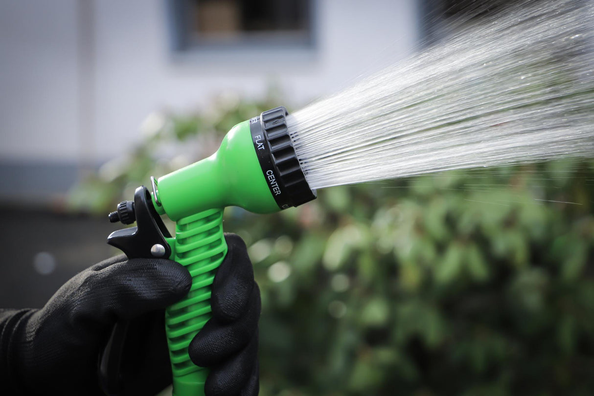 WATER HOSE | TEXTILE | FLEXIBLE | WITH GARDEN HAND SHOWER WITH 7 FUNCTIONS | 7,5 - 22 M (70904)
