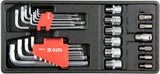 HEX, TORX KEYS, TORX SOCKETS, 31 PCS SET (YT-55451)