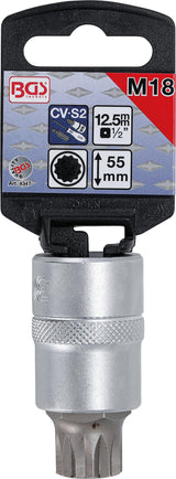 BIT SOCKET | 12.5 MM (1/2") DRIVE | SPLINE (FOR XZN) M18 (4347)