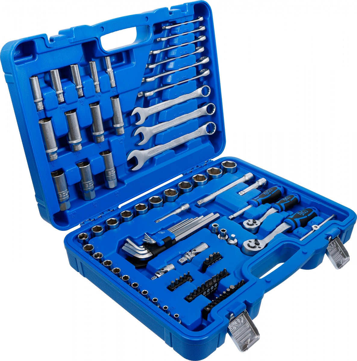 TOOL KIT WITH WRENCHES | 6.3 MM (1/4") / 10 MM (3/8") | 92 PCS (74701)