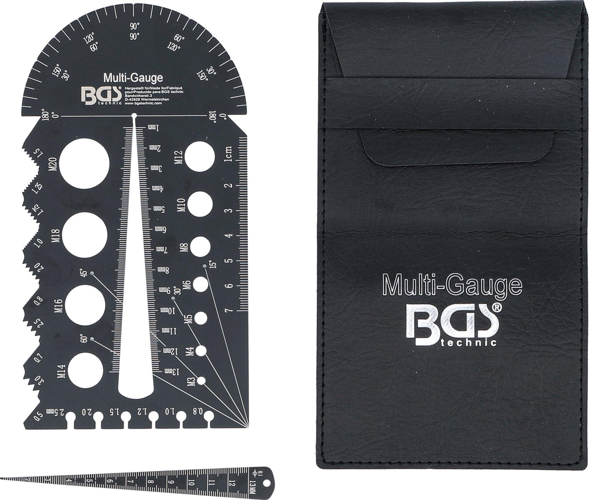 SCREWPITCH GAUGE AND THREAD TEMPLATE | METRIC | M3 - M20, 0.5 - 13.00 MM (74247)