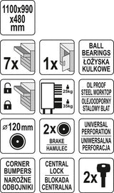 TOOLS CABINET PLUS EXTRA STORAGE SPACE (YT-09033)