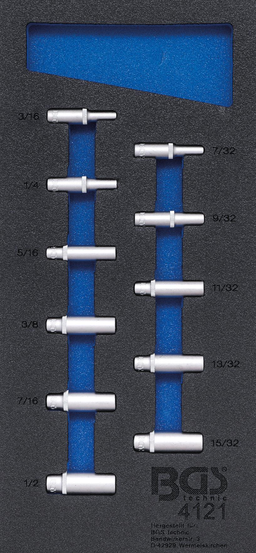 TOOL TRAY 1/3: SOCKETS | 6.3 MM (1/4") | INCH SIZES | DEEP | 11 PCS. (4121)