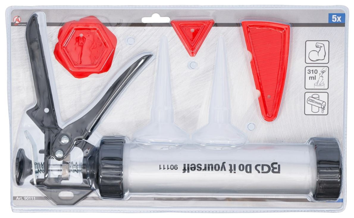 ALUMINIUM SEALANT GUN | WITH JOINT SHAPING TOOL SET | 5 PCS (90111)