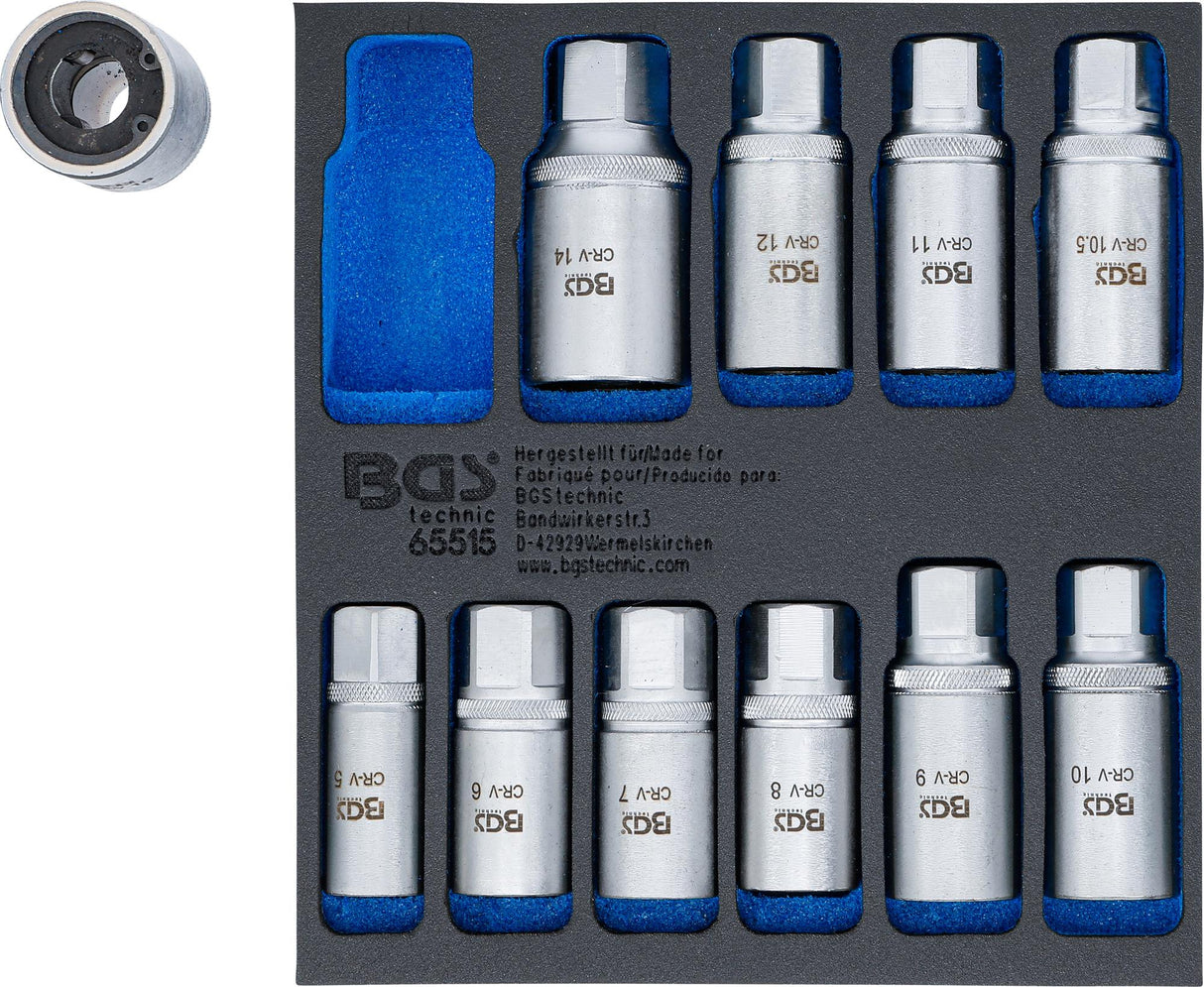 TOOL TRAY 1/6: STUD EXTRACTOR SET | 5 - 16 MM | 11 PCS. (65515)