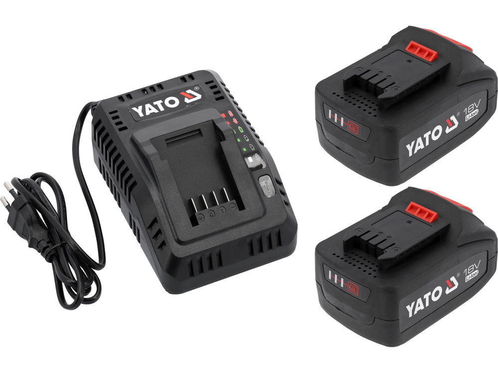 2 X 4.0 AH BATTERIES AND FAST 4.5A CHARGER KIT | 18V (YT-828510)