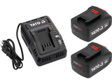 2 X 4.0 AH BATTERIES AND FAST 4.5A CHARGER KIT | 18V (YT-828510)