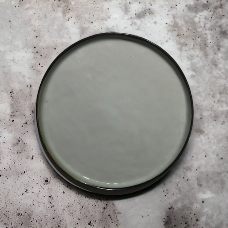 PLATE CANCAN | GLOSSY | BLACK RIM | CERAMIC | Ø27CM (69979)
