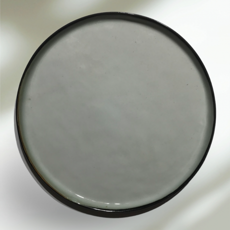 PLATE CANCAN | GLOSSY | BLACK RIM | CERAMIC | Ø27CM (69979)