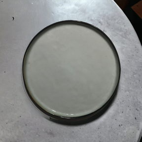 PLATE CANCAN | GLOSSY | BLACK RIM | CERAMIC | Ø21CM (69980)