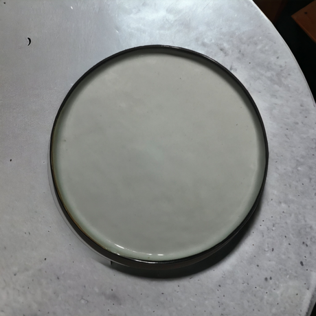 PLATE CANCAN | GLOSSY | BLACK RIM | CERAMIC | Ø21CM (69980)