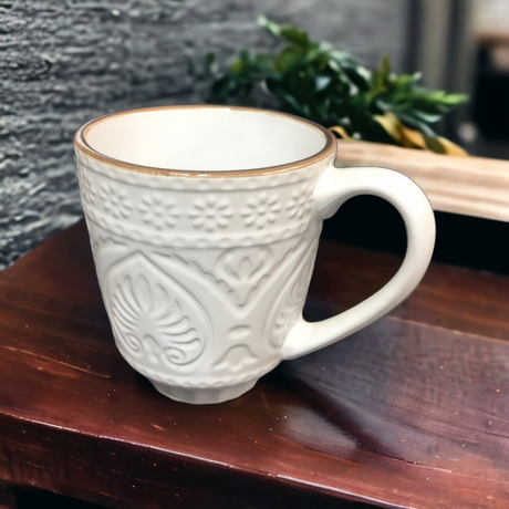 MUG SALSA | WHITE | GLOSSY | CERAMIC | Ø9CM | H10CM | 350ML (69985)