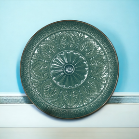 PLATE SALSA | GREEN | GLOSSY | CERAMIC | Ø27CM (69986)