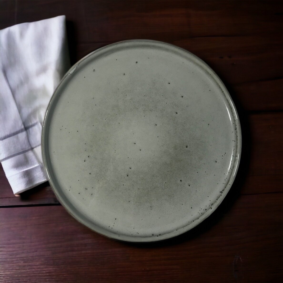 PLATE STEPP | GREY | GLOSSY | CERAMIC | Ø21.5CM (69991)