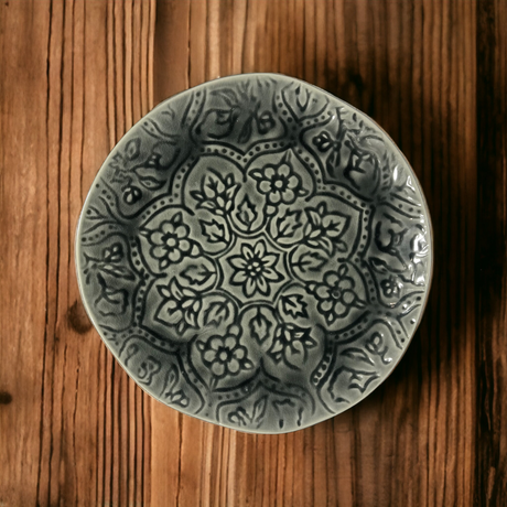 PLATE MOSH | GREY | GLOSSY | CERAMIC | Ø28CM (69993)
