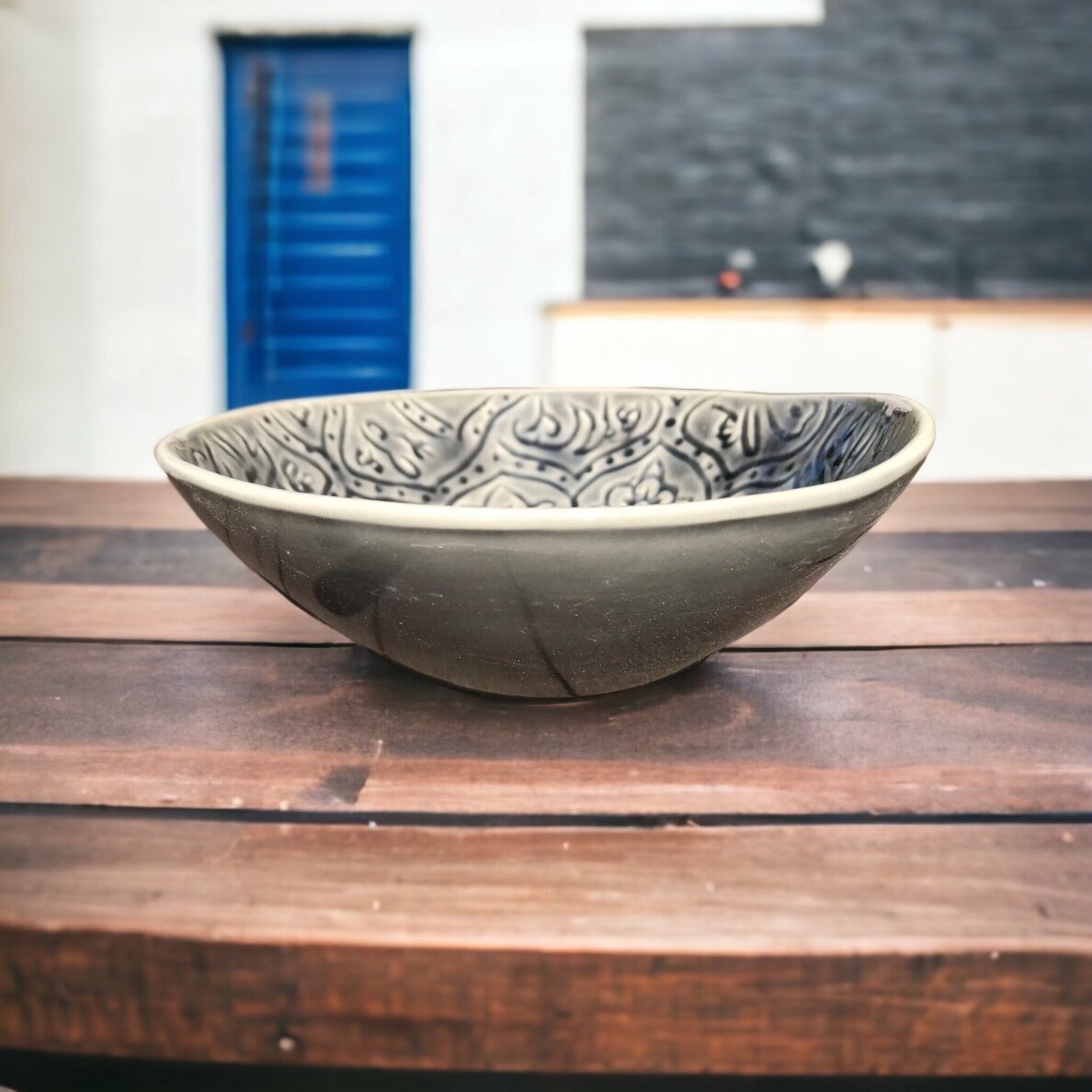 BOWL MOSH | GREY | GLOSSY | CERAMIC | Ø18CM | H5.5CM (69995)