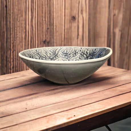 BOWL MOSH | GREY | GLOSSY | CERAMIC | Ø18CM | H5.5CM (69995)
