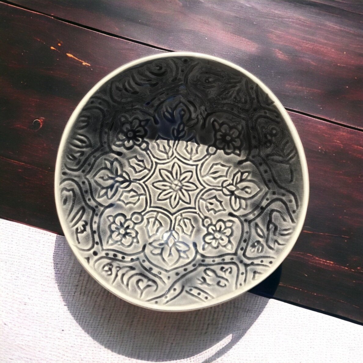 BOWL MOSH | GREY | GLOSSY | CERAMIC | Ø18CM | H5.5CM (69995)
