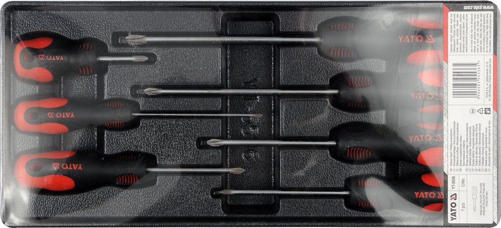PVC TRAY WITH 7PCS PHILLIPS SCREWDRIVERS (YT-5536)