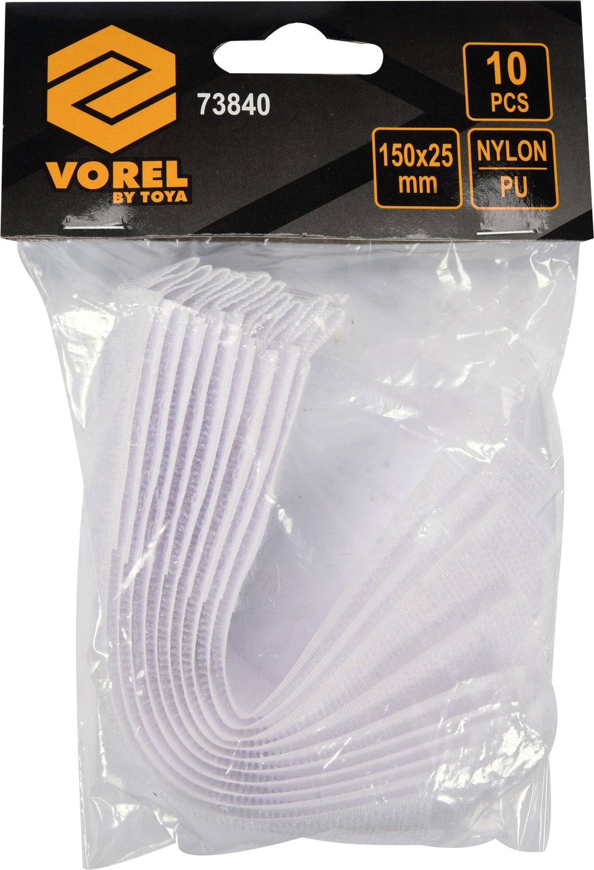 HOOK AND LOOP CABLE TIES 150MM 10PCS (73840)