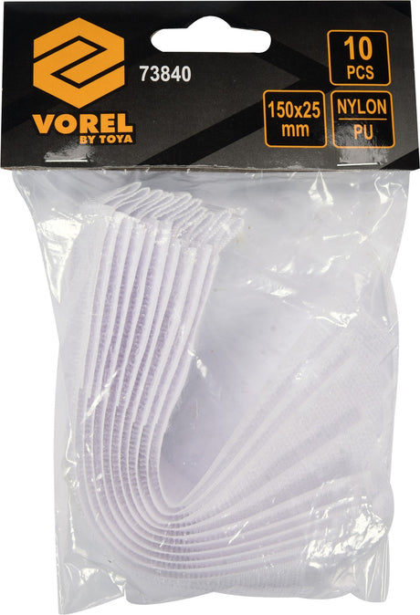 HOOK AND LOOP CABLE TIES 150MM 10PCS (73840)