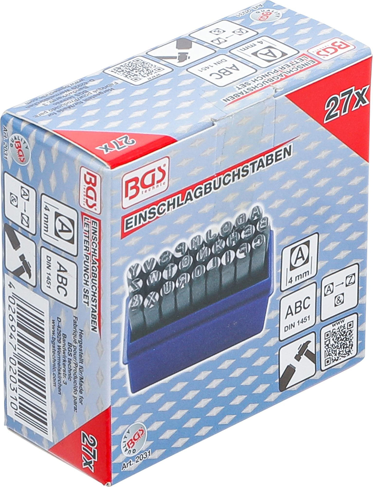 LETTER PUNCH SET | 4 MM (2031)