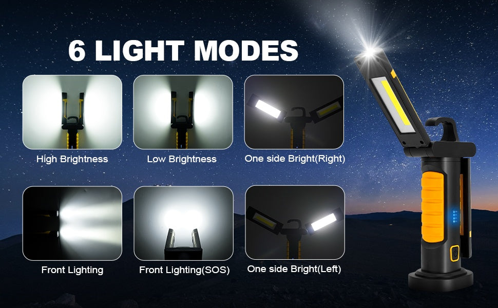 WORK LAMP RECHARGEABLE | COB CHIP + CREE XPG | 2 COB | 1200 LM (PWL2M)