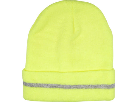 KNITTED WINTER HAT YELLOW HI-VIS (74233V)