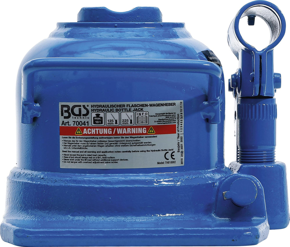 HYDRAULIC BOTTLE JACK | EXTRA FLAT | 10 T (70041)