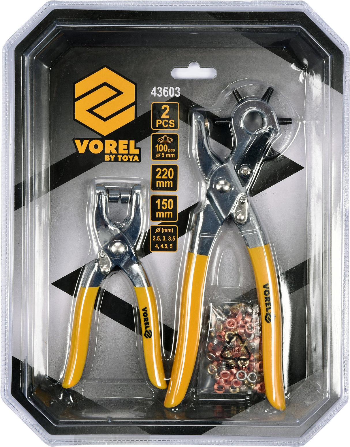 LEATHER HOLE PUNCH AND GROMMET TOOL SET (43603)