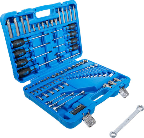 TOOL SET | 6.3 MM (1/4") + 12.5 MM (1/2") | E-TYPE / T-STAR (FOR TORX) | 84 PCS. (7849)