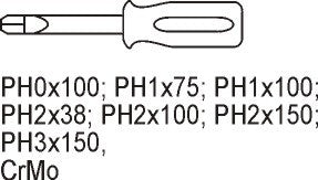 PVC TRAY WITH 7PCS PHILLIPS SCREWDRIVERS (YT-5536)