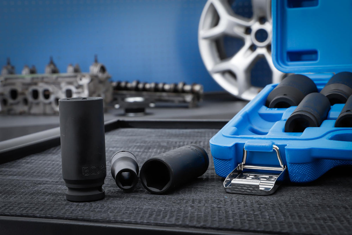 IMPACT SOCKET SET, HEXAGON, DEEP | 12.5 MM (1/2") DRIVE | INCH SIZES | 13 PCS. (5208)