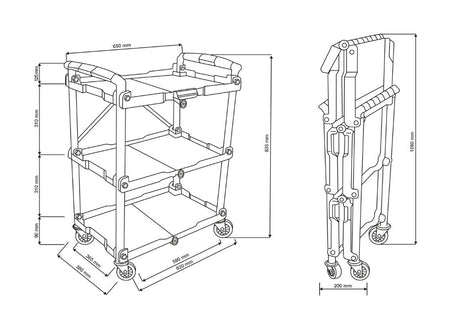 WORKSHOP TROLLEY MOBILE | FOLDABLE (90112)