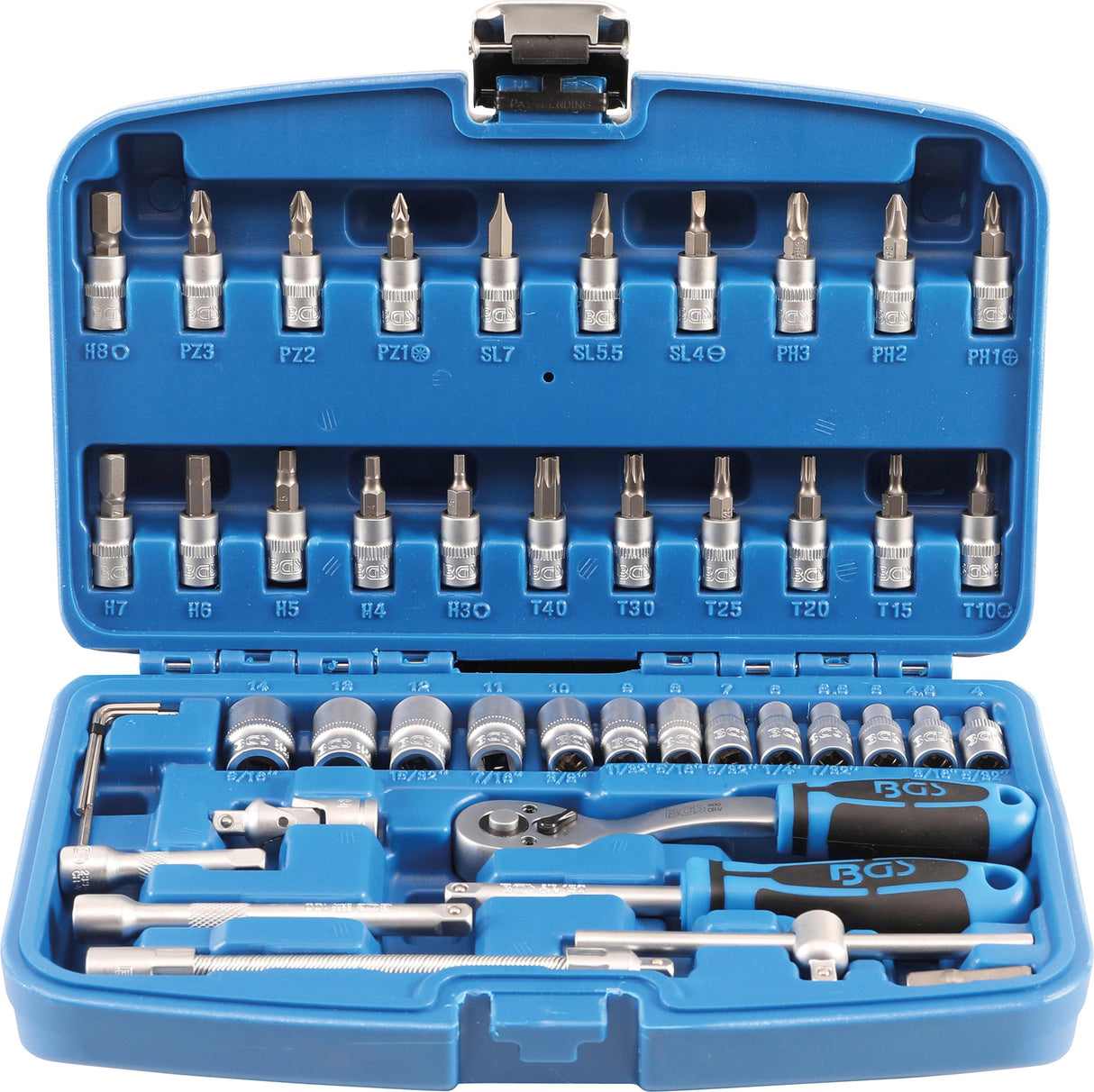 SOCKET SET WITH RATCHET | 6.3 MM (1/4") | 46 PCS. (2127)