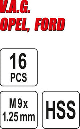 BRAKE THREAD REPAIR KIT M9X1.25 (YT-17700)