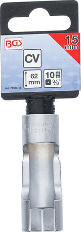 SPECIAL SOCKET, SLOTTED | 10 MM (3/8") DRIVE | 15 MM (70988-15)