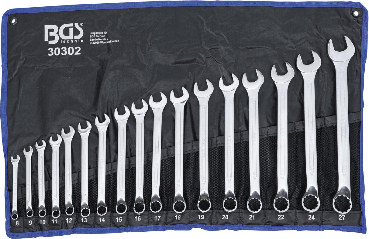COMBINATION SPANNER SET | OFFSET | 8 - 27 MM | 17 PCS. (30302)