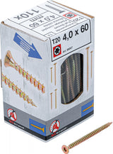 MULTI-PURPOSE SCREWS | T-STAR (FOR TORX) T20 | 4.0 X 60 MM | 110 PCS. (88007)