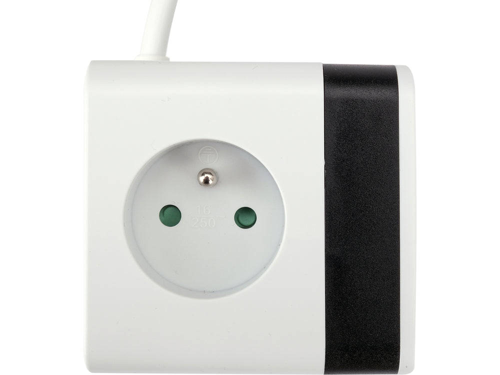 POWER CORD/EXTENSION CORD WITH GROUND IN CUBE SHAPE | 5 SOCKETS + USB | 1.0 MM2 | 1.4 M (72480)