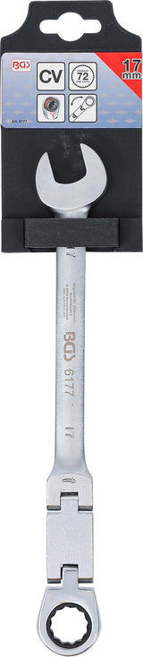 DOUBLE-JOINT RATCHET COMBINATION WRENCH | ADJUSTABLE | 17 MM (6177)
