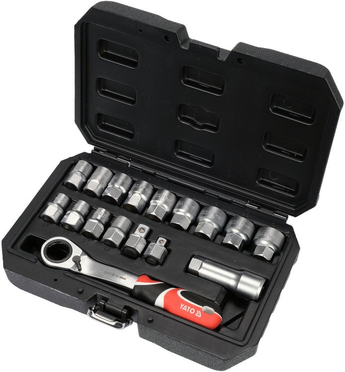 GO THROUGH SPLINE SOCKET SET 3/8",1/2" (YT-38653)