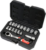 GO THROUGH SPLINE SOCKET SET 3/8",1/2" (YT-38653)