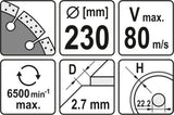 DIAMOND BLADE SEGMENTED - HS 230 (YT-6005)