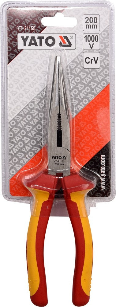 INSULATED LONG NOSE PLIERS 200MM VDE (YT-21155)