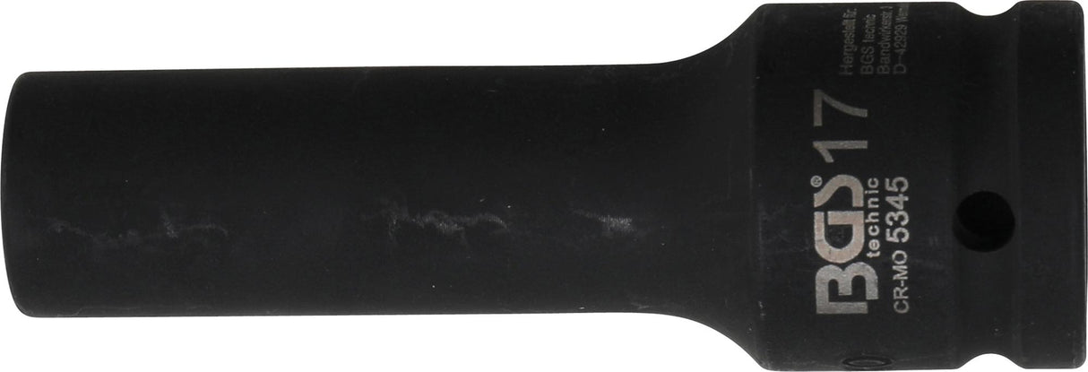 IMPACT SOCKET 12-POINT, DEEP | 20 MM (3/4") DRIVE | 17 MM (5345)